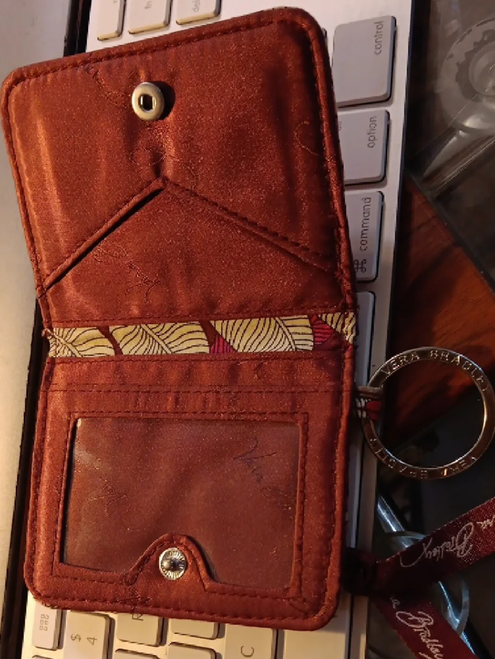 Vera Bradley zip ID case in the Bohemian Blooms pattern. - Picture 4 of 5